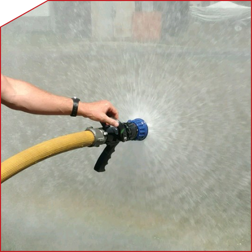 Hose spray wide